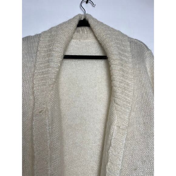 Giorgio Kauten Tricot Cardigan Sweater Womens Size 6 Cream Old Money Classic - Picture 2 of 14